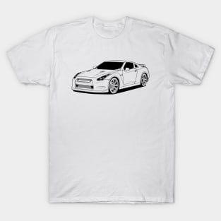 jdm gtr r35 legend 1 black print T-Shirt